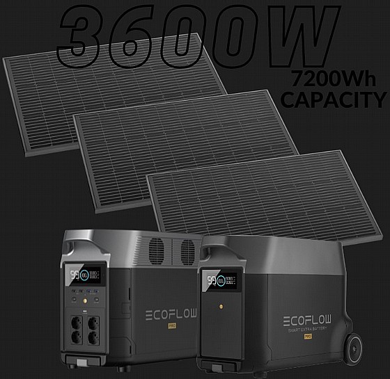 ��� ������ ECOFLOW - ���� �� DELTA3600 ������ 7.2Kwh -���� 3.6KW + �� ����� + �� 3 ������ �������� ������� 540W