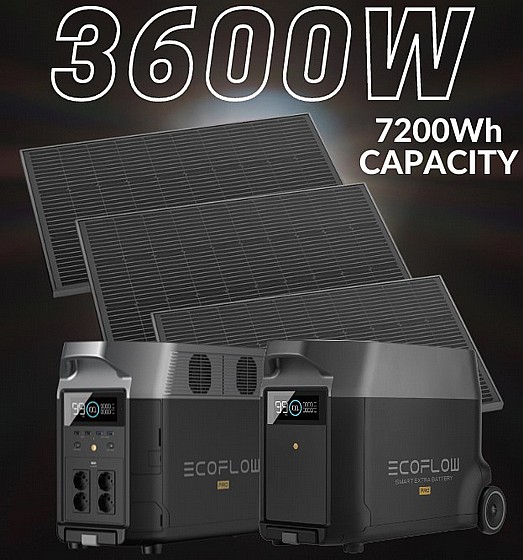 ��� ������ ECOFLOW - ���� �� DELTA3600 ������ 7.2Kwh -���� 3.6KW + �� ����� + �� 3 ������ �������� ������� 540W