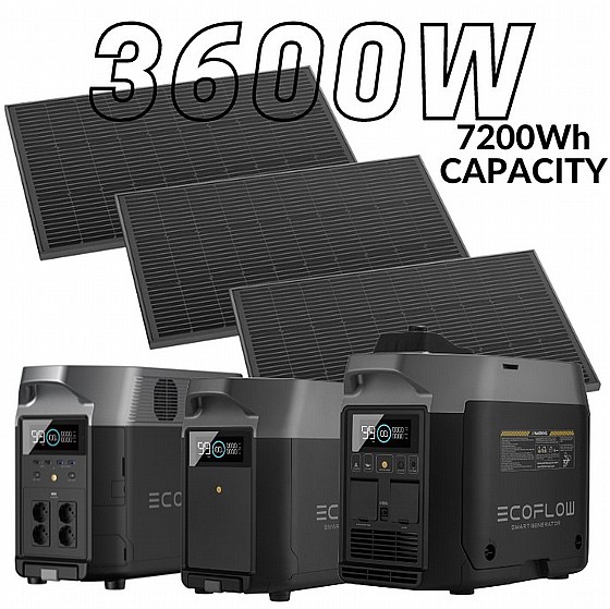 ��� ������ ECOFLOW - ���� �� DELTA3600 ������ 7.2Kwh -���� 3.6KW + �� �����+ ������ ��� + �� 3 ������ �������� ������� 540W