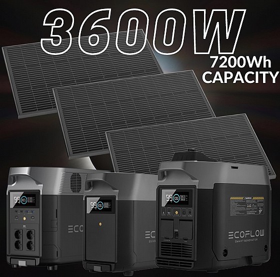��� ������ ECOFLOW - ���� �� DELTA3600 ������ 7.2Kwh -���� 3.6KW + �� �����+ ������ ��� + �� 3 ������ �������� ������� 540W