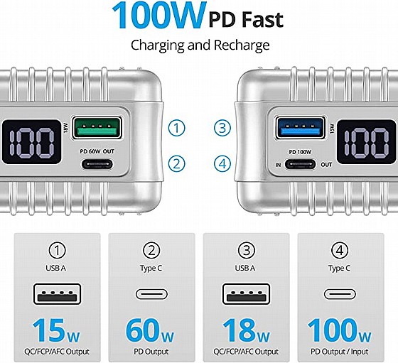 ���� ����� ������� ������ 26800Mah SUPER BASE TANK PD ���� ����� 100W PD   