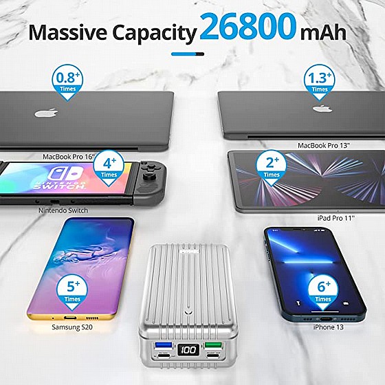 ���� ����� ������� ������ 26800Mah SUPER BASE TANK PD ���� ����� 100W PD   